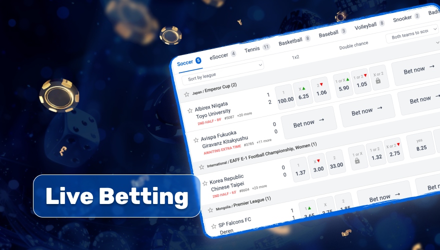 live betting on sports